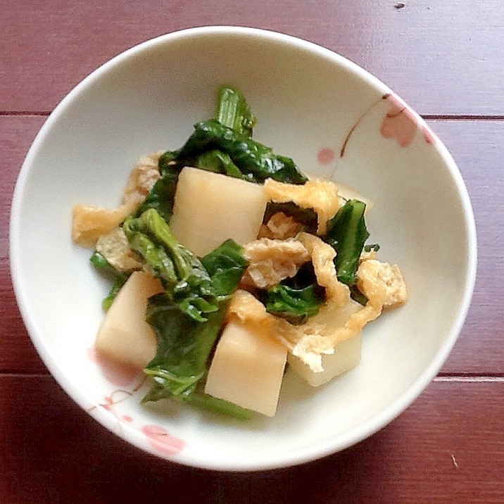 生野沢菜のパンチがききます カブの炒め煮